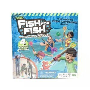 Survival Skillz Fish For Fish Catching Game Ages 4+ 2-4 Players 4 Plastic Spears